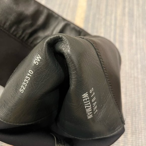 AUTHENTIC Stuart Weitzman 50-50 Over the Knee Black Leather Boots, Size 5 - Picture 12 of 12